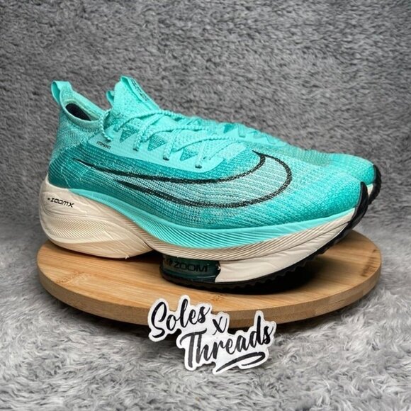 Nike Air Zoom AlphaFly NEXT% Flyknit Size 9 Men Hyper Turquoise - Picture 3 of 8
